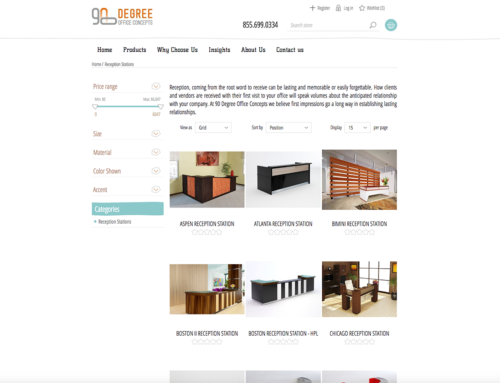 90 Degree Office Furniture – NopCommerce Site